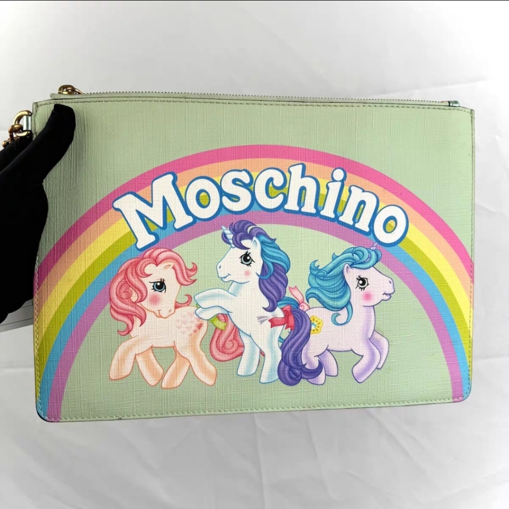 NWT Moschino x My Little Pony Capsule Collection Mini Clutch Wristlet bag - Picture 3 of 6